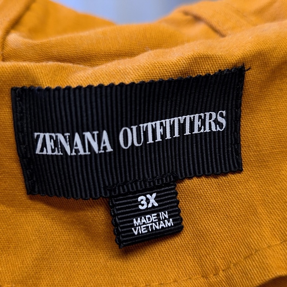 Zenana Hooded Utility Vest 3X Mustard Cargo Safari core Anorak Gorpcore Fall - Picture 3 of 4